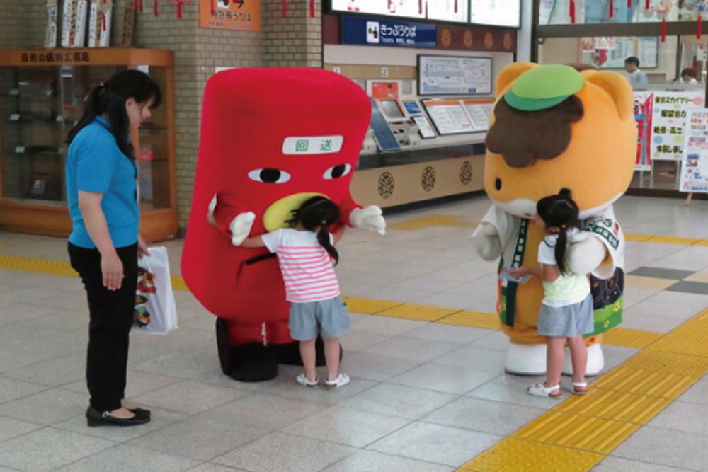 2016.07.28　東武日光駅へぐんまちゃんと観光PRに行ってきました。